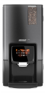 Bravilor Sego Kaffeevollautomat in Schwarz mit Touch Screen Display und ganzen Bohnen