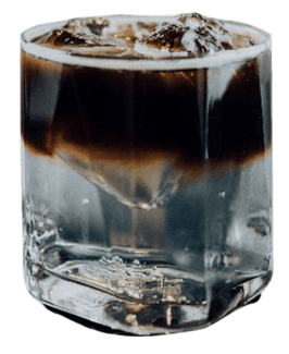 Tonic Espresso auf Eis in mittel hohem Glas.